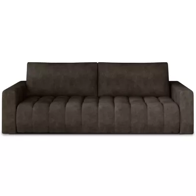 Sofa mit Stauraum ILANIS – braunes Kunstleder