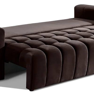 Sofa mit Stauraum ILANIS – braunes Kunstleder
