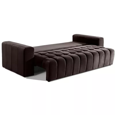 Sofa mit Stauraum ILANIS – braunes Kunstleder