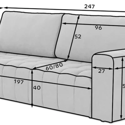 Sofa mit Stauraum ILANIS - rosa