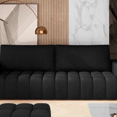 Sofa mit Stauraum ILANIS – schwarz