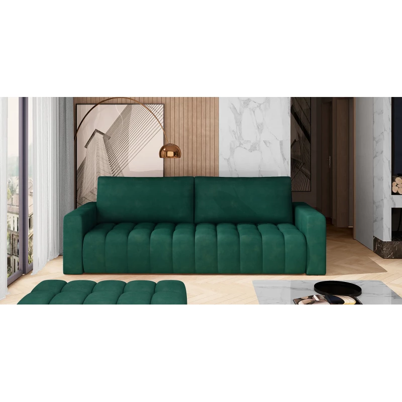Sofa mit Stauraum ILANIS – Flaschengrün