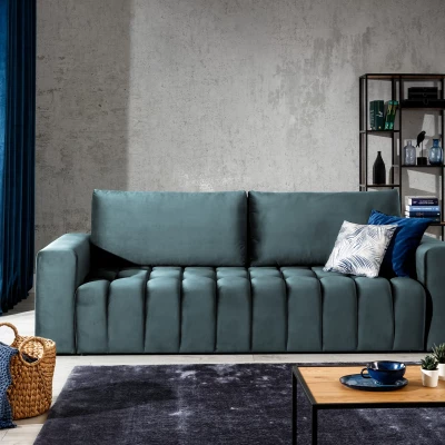 Sofa mit Stauraum ILANIS – hellblau