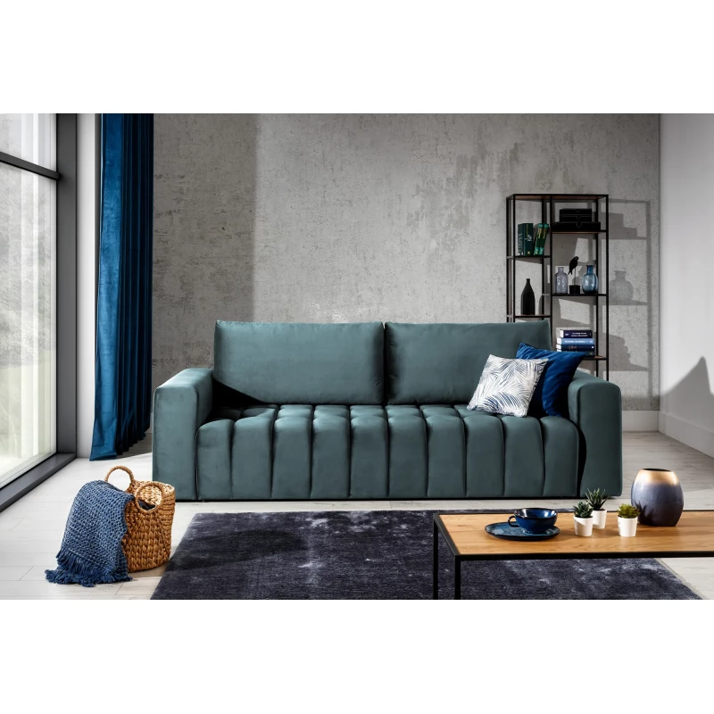 Sofa mit Stauraum ILANIS – hellblau