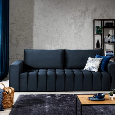 Sofa mit Stauraum ILANIS – dunkelblau