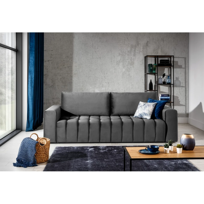 Sofa mit Stauraum ILANIS – Dunkelgrau