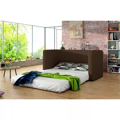 Kleines Schlafsofa CAELIS – dunkelbraun