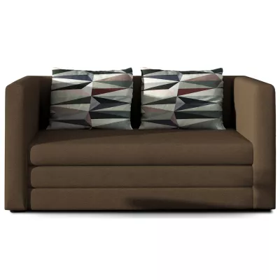Kleines Schlafsofa CAELIS – dunkelbraun