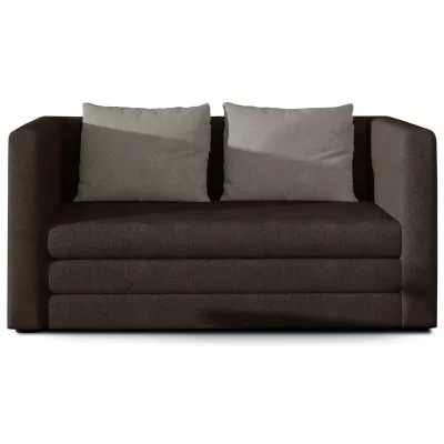 Kleines Schlafsofa CAELIS – braun/beige