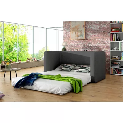 Kleines Schlafsofa CAELIS – dunkelgrau/blau