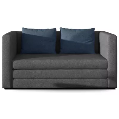 Kleines Schlafsofa CAELIS – dunkelgrau/blau