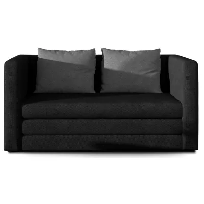 Kleines Schlafsofa CAELIS – schwarz/dunkelgrau