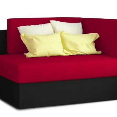 Kinderschlafsofa MIKAE - rot/schwarz