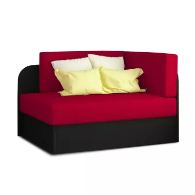 Kinderschlafsofa MIKAE - rot/schwarz