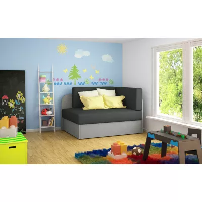 Kinderschlafsofa MIKAE - dunkelgrau / grau