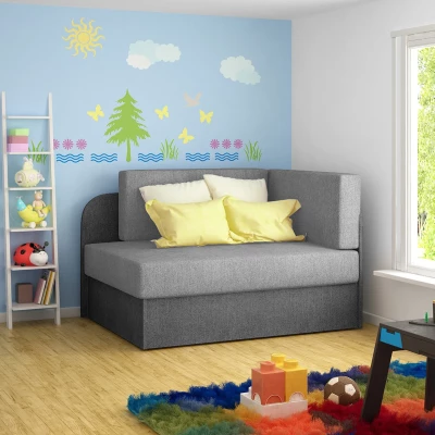 Kinderschlafsofa MIKAE - hellgrau / grau