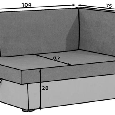 Kinderschlafsofa MIKAE - hellgrau / grau