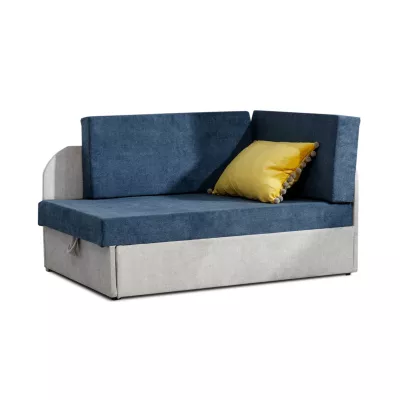 Kinderschlafsofa MIKAE - blau / hellgrau