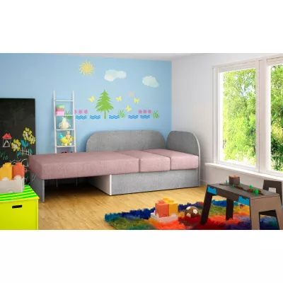 Kinderschlafsofa MIKAE - rosa / hellgrau