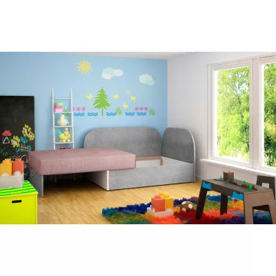 Kinderschlafsofa MIKAE - rosa / hellgrau