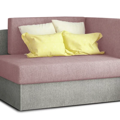 Kinderschlafsofa MIKAE - rosa / hellgrau