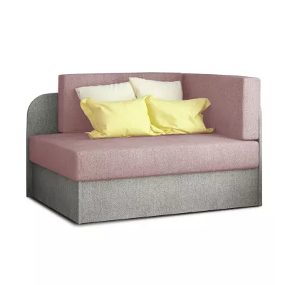 Kinderschlafsofa MIKAE - rosa / hellgrau