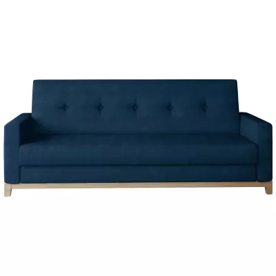 Dreisitzer-Sofa mit Stauraum ZIVENA - blau / Buche