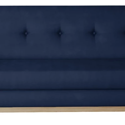 Dreisitzer-Sofa mit Stauraum ZIVENA - dunkelblau/buche
