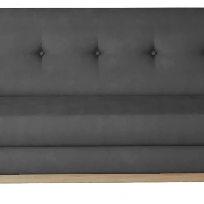 Dreisitzer-Sofa mit Stauraum ZIVENA - dunkelgrau / Buche