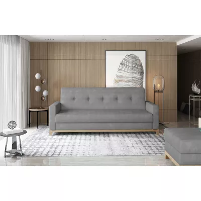 Dreisitzer-Sofa mit Stauraum ZIVENA - grau/buche