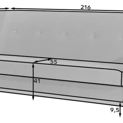 Dreisitzer-Sofa mit Stauraum ZIVENA - grau/buche
