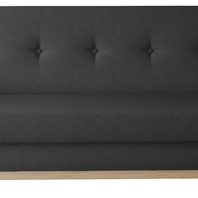Dreisitzer-Sofa mit Stauraum ZIVENA - schwarz/buche