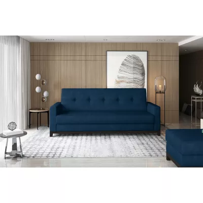 Dreisitzer-Sofa mit Stauraum ZIVENA – blau/nussbaum