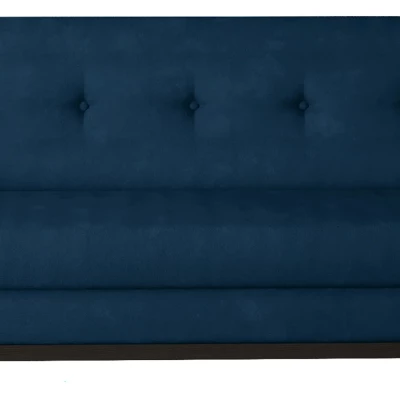 Dreisitzer-Sofa mit Stauraum ZIVENA – blau/nussbaum