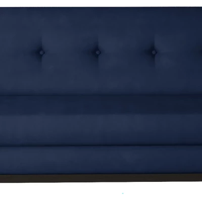 Dreisitzer-Sofa mit Stauraum ZIVENA – Dunkelblau/Walnuss