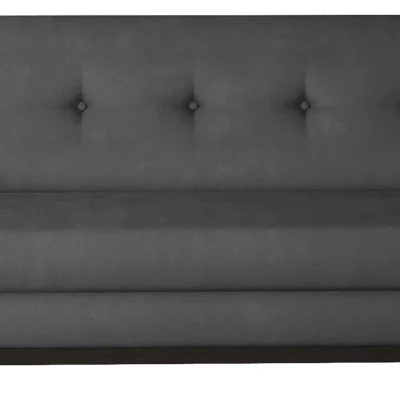Dreisitzer-Sofa mit Stauraum ZIVENA – Dunkelgrau/Walnuss