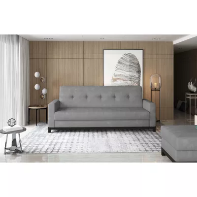 Dreisitzer-Sofa mit Stauraum ZIVENA – Grau/Walnuss