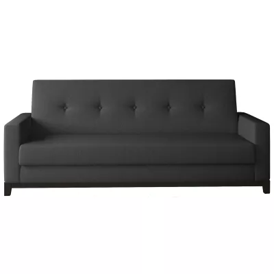 Dreisitzer-Sofa mit Stauraum ZIVENA – Schwarz/Walnuss