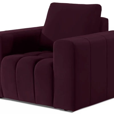 Gepolsterter Wohnzimmersessel ILANIS – bordeauxrot