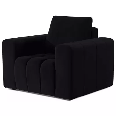 Gepolsterter Wohnzimmersessel ILANIS – schwarz