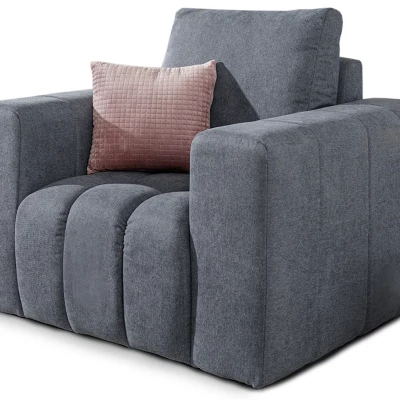 Gepolsterter Wohnzimmersessel ILANIS – grau