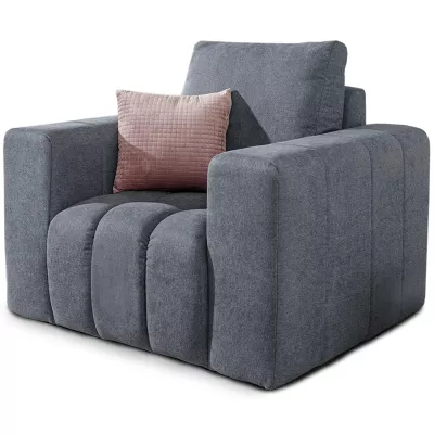 Gepolsterter Wohnzimmersessel ILANIS – grau