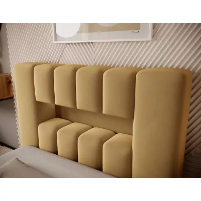 Einzelbett mit Polsterung 90x200 VEMIO 1 - gelb