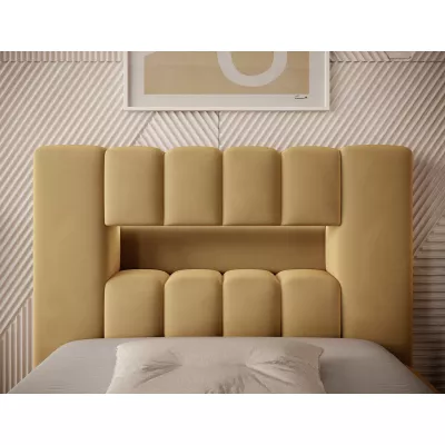 Einzelbett mit Polsterung 90x200 VEMIO 1 - gelb