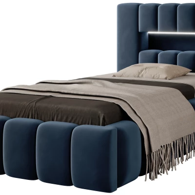 Einzelbett mit Polsterung 90x200 VEMIO 1 - blau