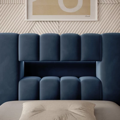 Einzelbett mit Polsterung 90x200 VEMIO 1 - blau