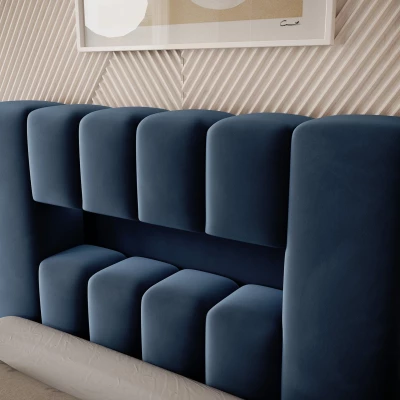 Einzelbett mit Polsterung 90x200 VEMIO 1 - blau