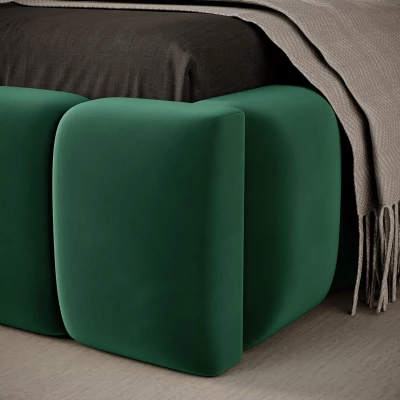 Einzelbett mit Polsterung 90x200 VEMIO 1 - grün