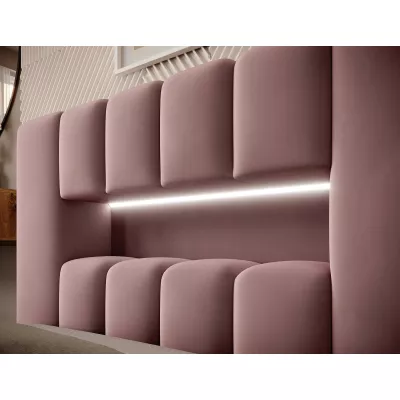 Einzelbett mit Polsterung 90x200 VEMIO 1 - rosa