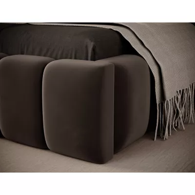Einzelbett mit Polsterung 90x200 VEMIO 1 - dunkelbraun